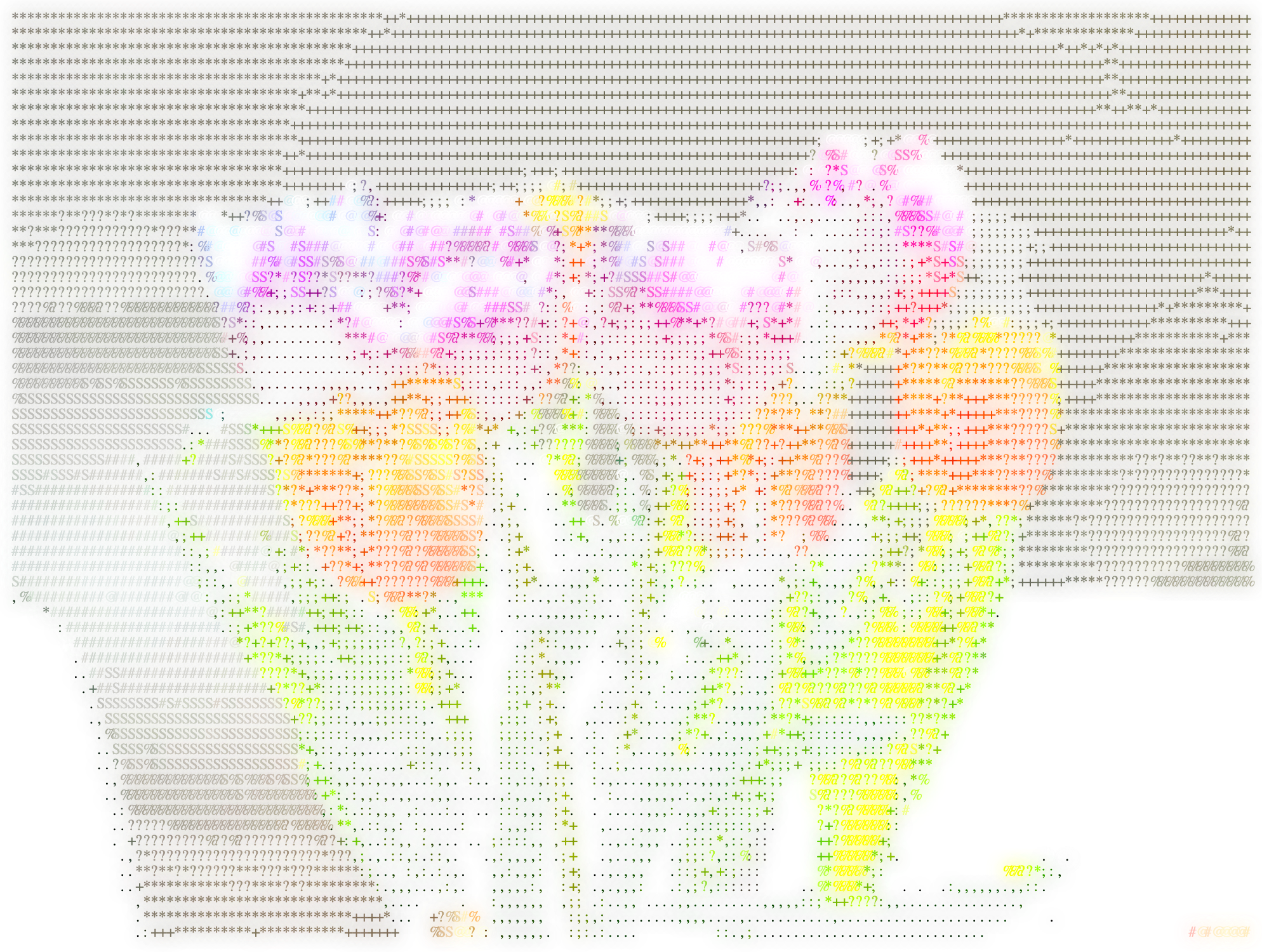 Colorful ASCII artwork generated from an uploaded image